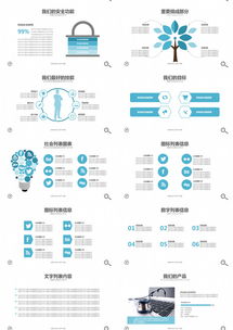 藍(lán)色簡約·創(chuàng)意新生 100頁熊貓辦公互聯(lián)網(wǎng)銷售PPT模板，賦能產(chǎn)品營銷新高度